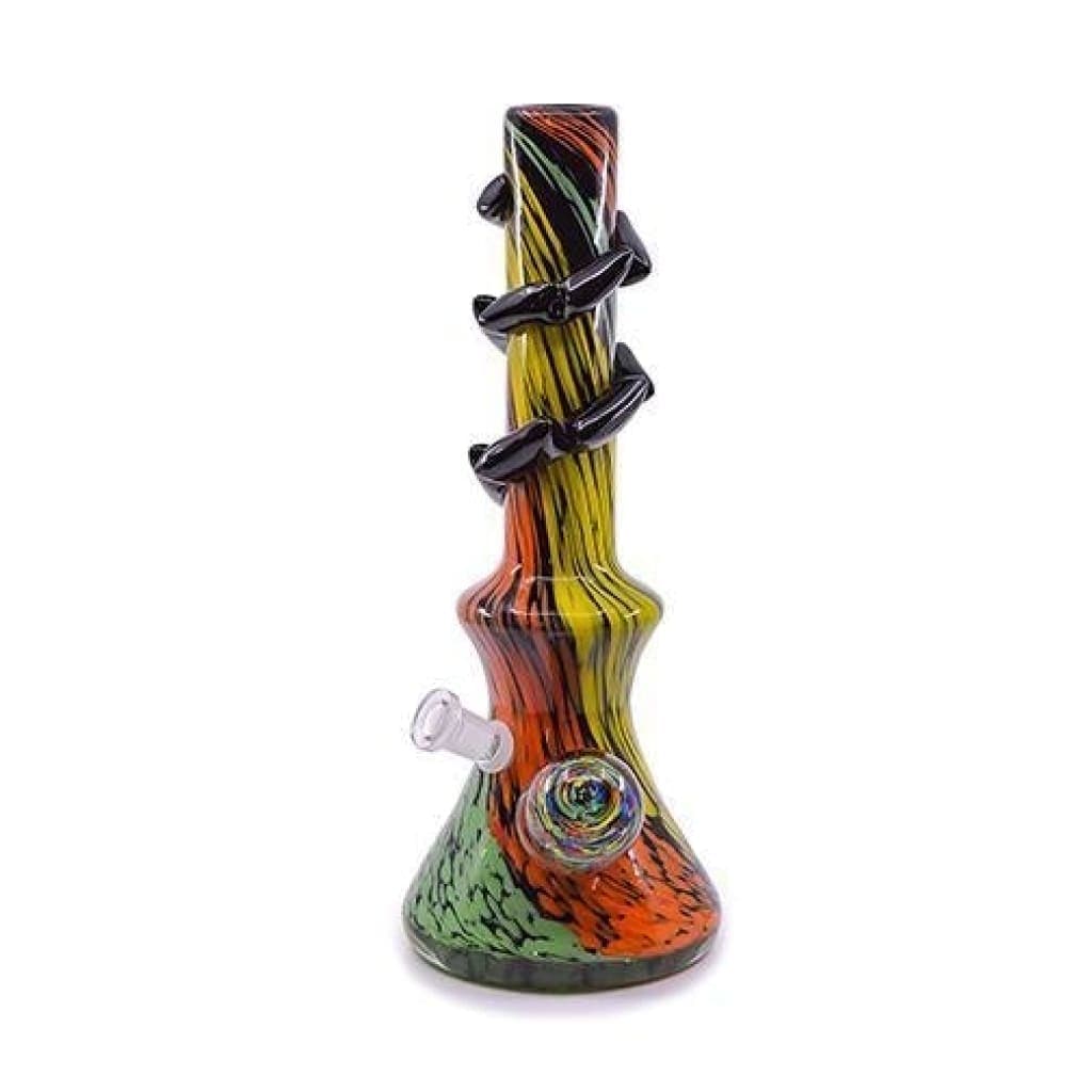 Tribal Soft Glass Pipe with Colorful Twist