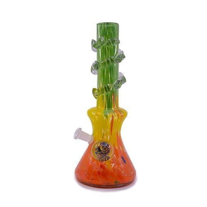 Tribal Soft Glass Pipe with Colorful Twist