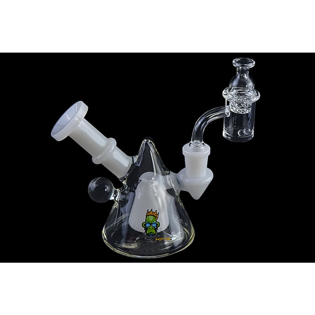 Space King Glass Mini Rig with Cone Head Percolator – Mile High Glass Pipes