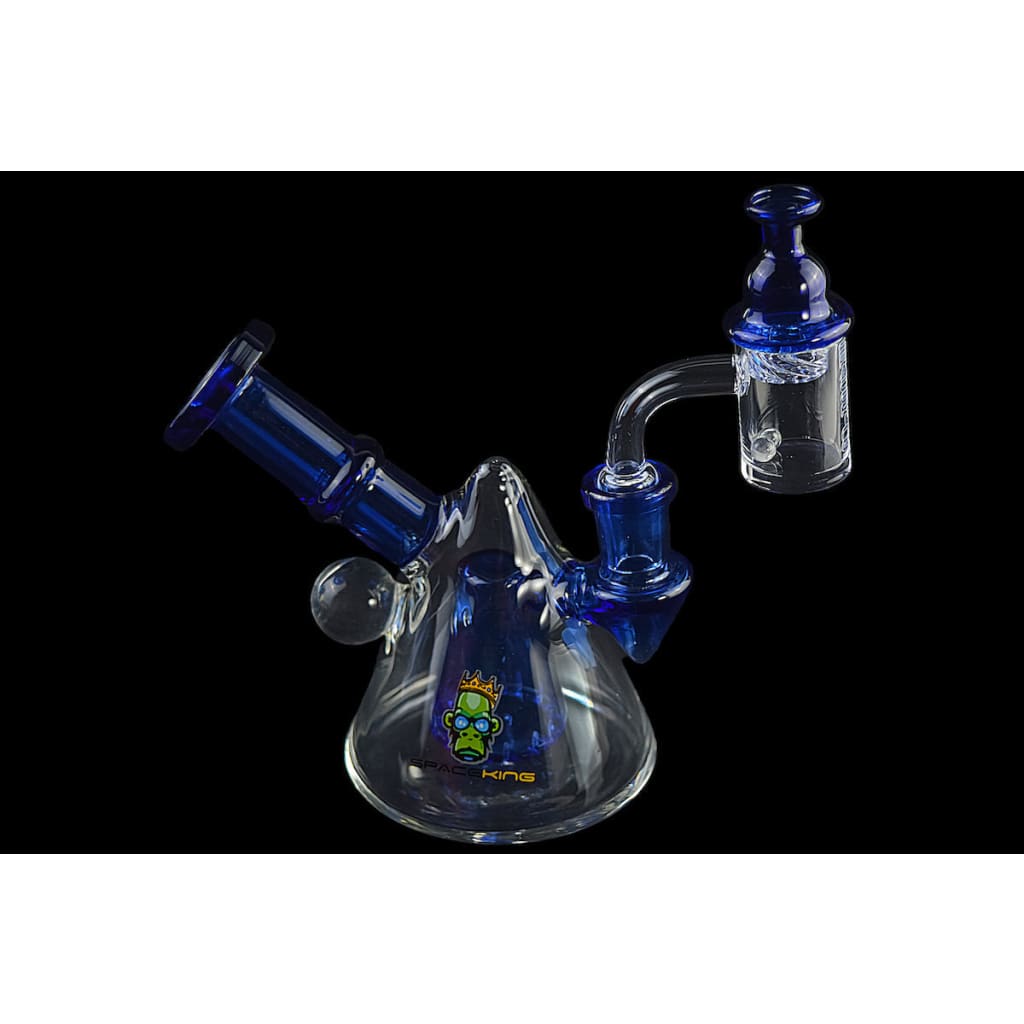 Space King Glass Mini Rig with Cone Head Percolator – Mile High Glass Pipes