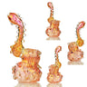 Spiky Bubbler Gold Fume Art Glass Hand Pipe
