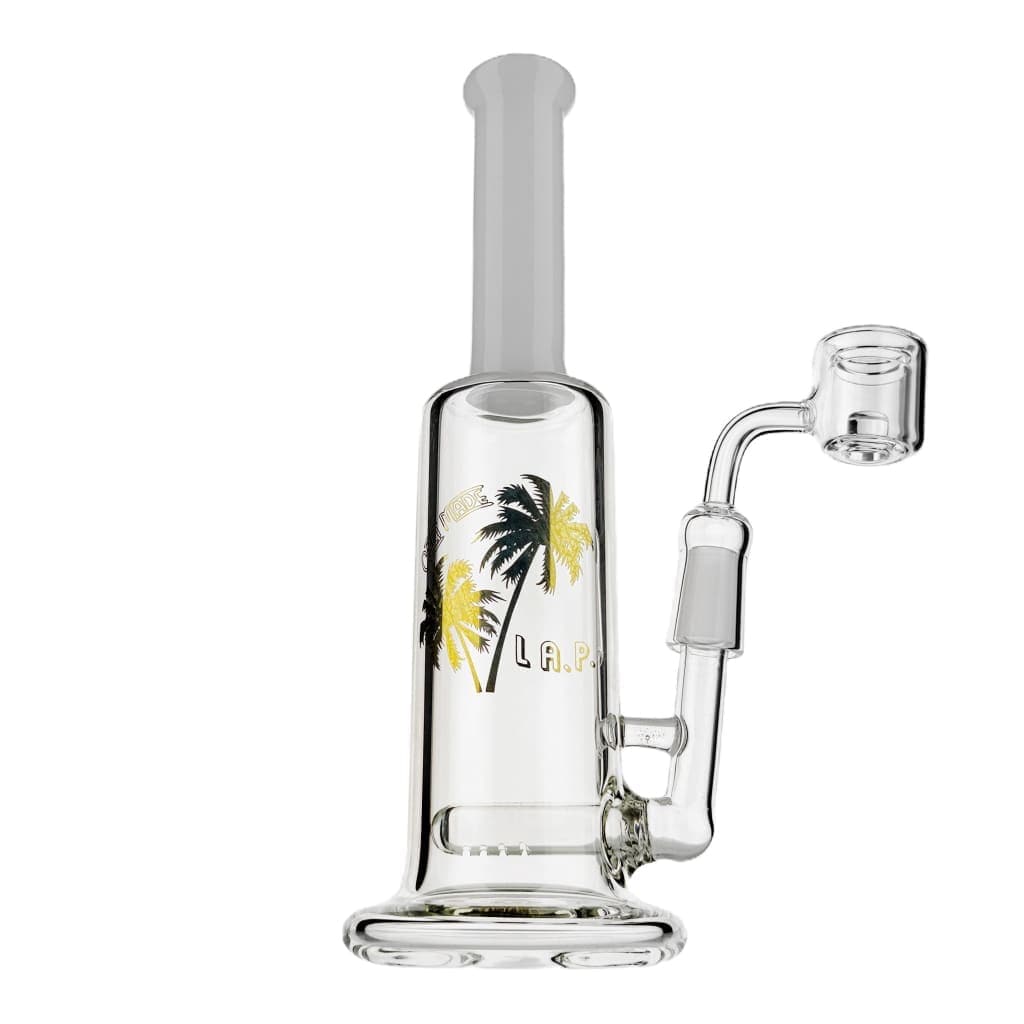 Straight white inline rig - Dab Rigs | Atom Glass – MHGP