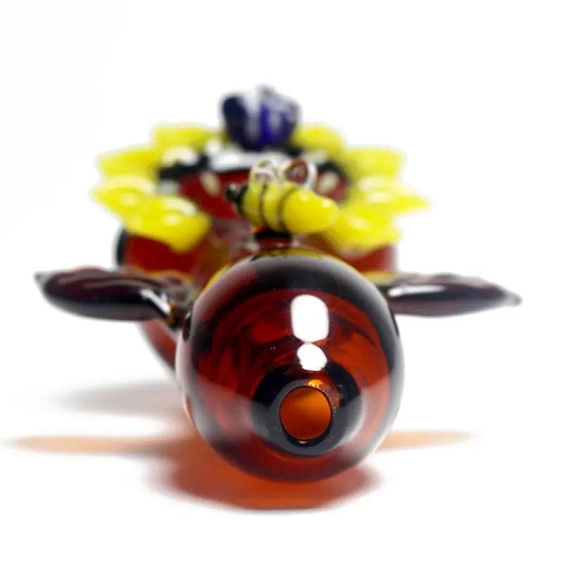 Sunflower Glass Spoon Pipe