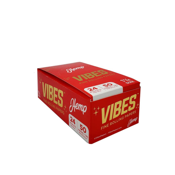 Vibes Hemp Rolling Paper W/tips - 1 1/4" Size