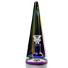 Electroplated Water Pipe Cone with Transparent Glass Bubbler 9.5 Inch