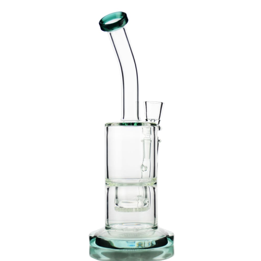 Water Pipe With Honey Comb Percolator And Dry Herb
