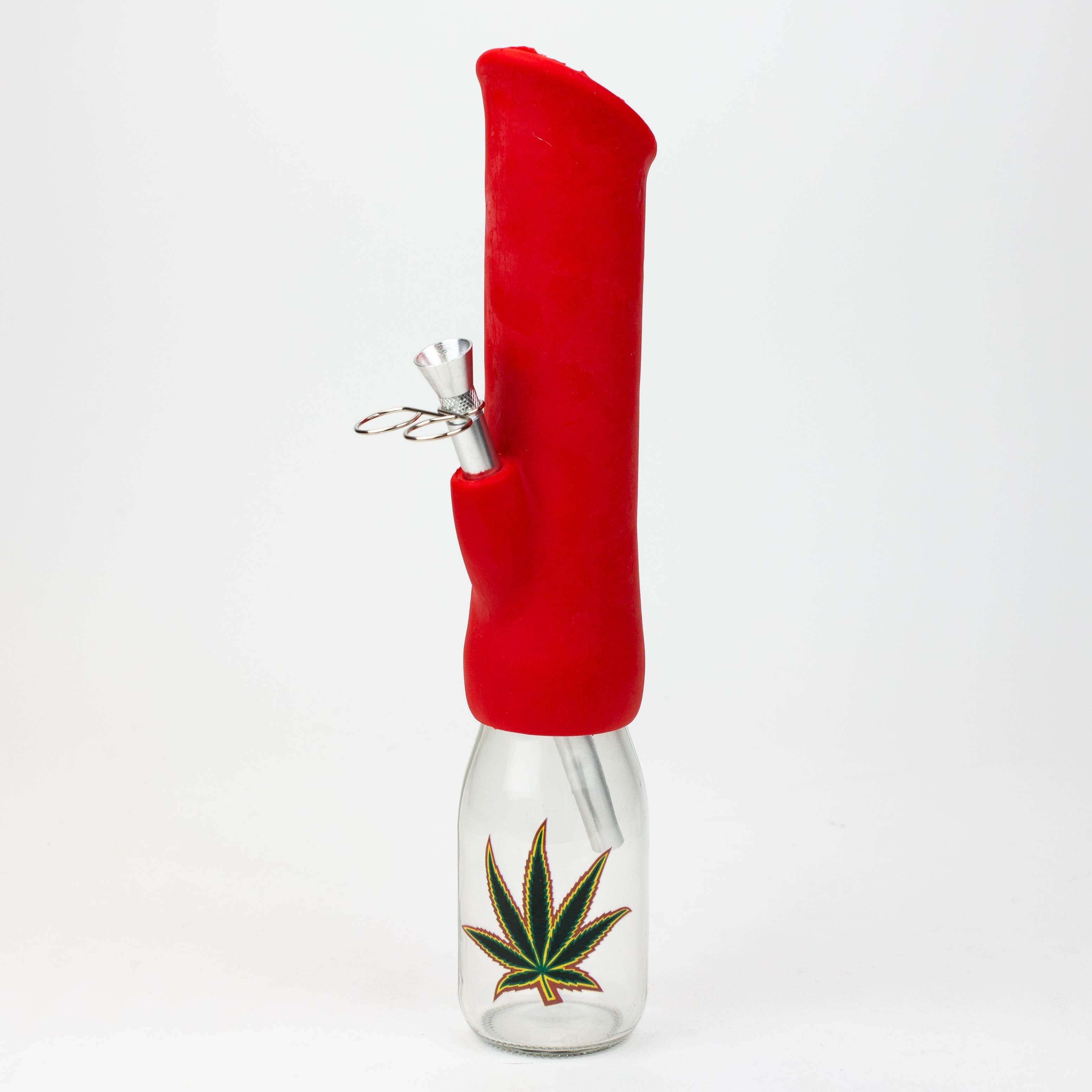 Silicone water bong with glass base_2
