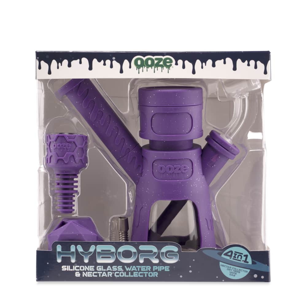Ooze Hyborg Silicone Glass 4-In-1 Hybrid Water Pipes And Dab Straw_9