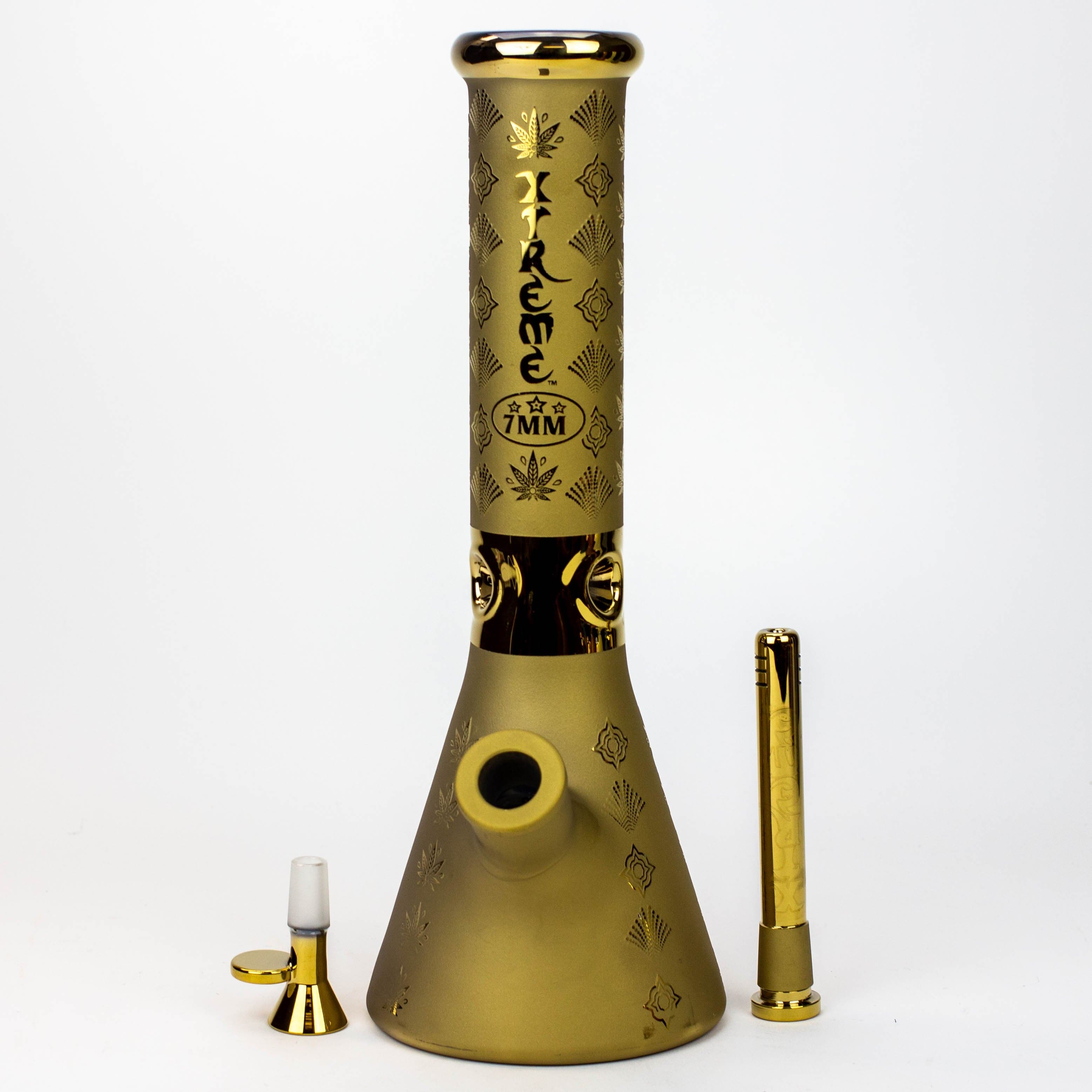 Xtreme glass sandblast electroplated glass beaker water pipes_4