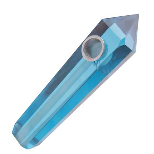 Quartz pipe blue crystal_0